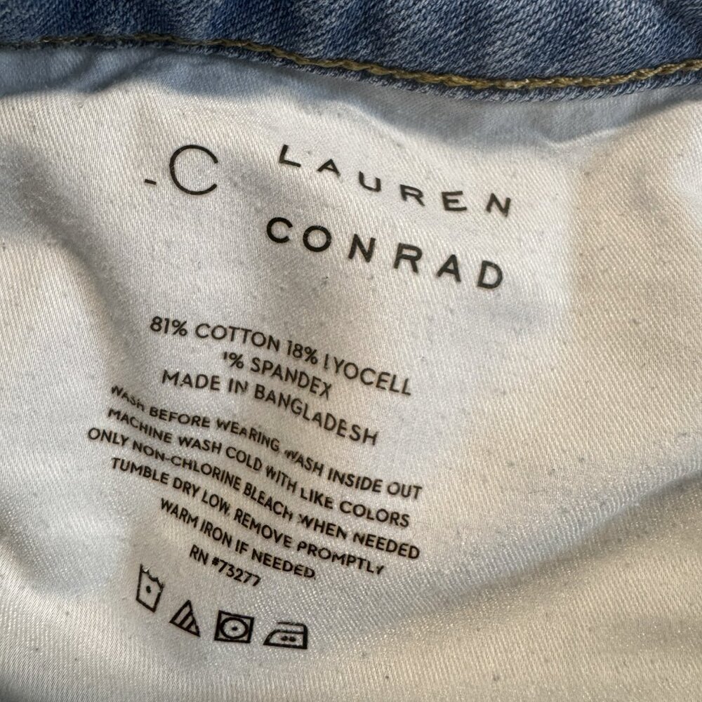 LC Lauren Conrad Wide leg faded jeans size 14 - Picture 5 of 8